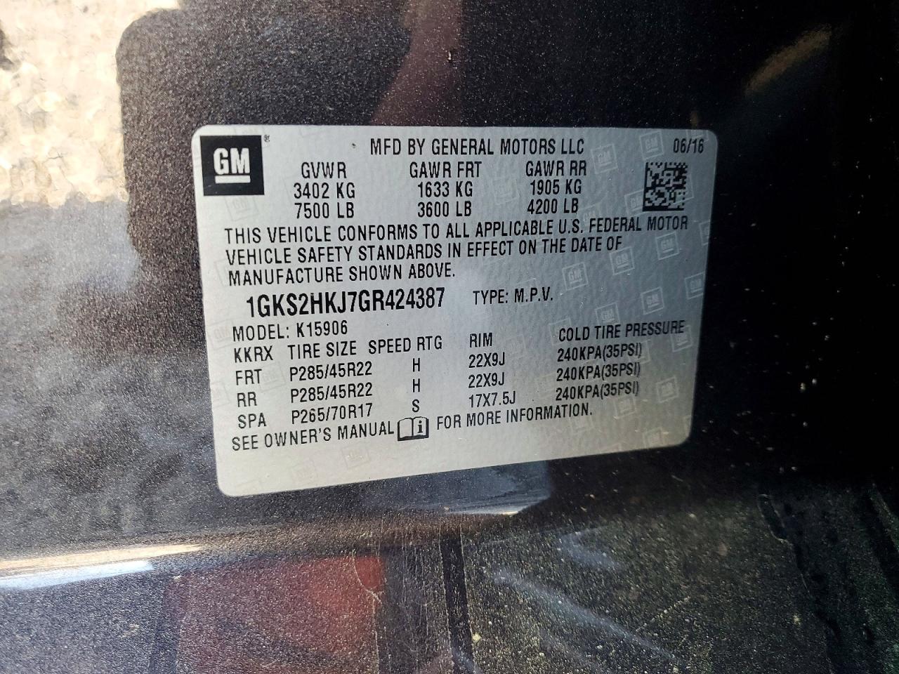 2016 GMC YUKON