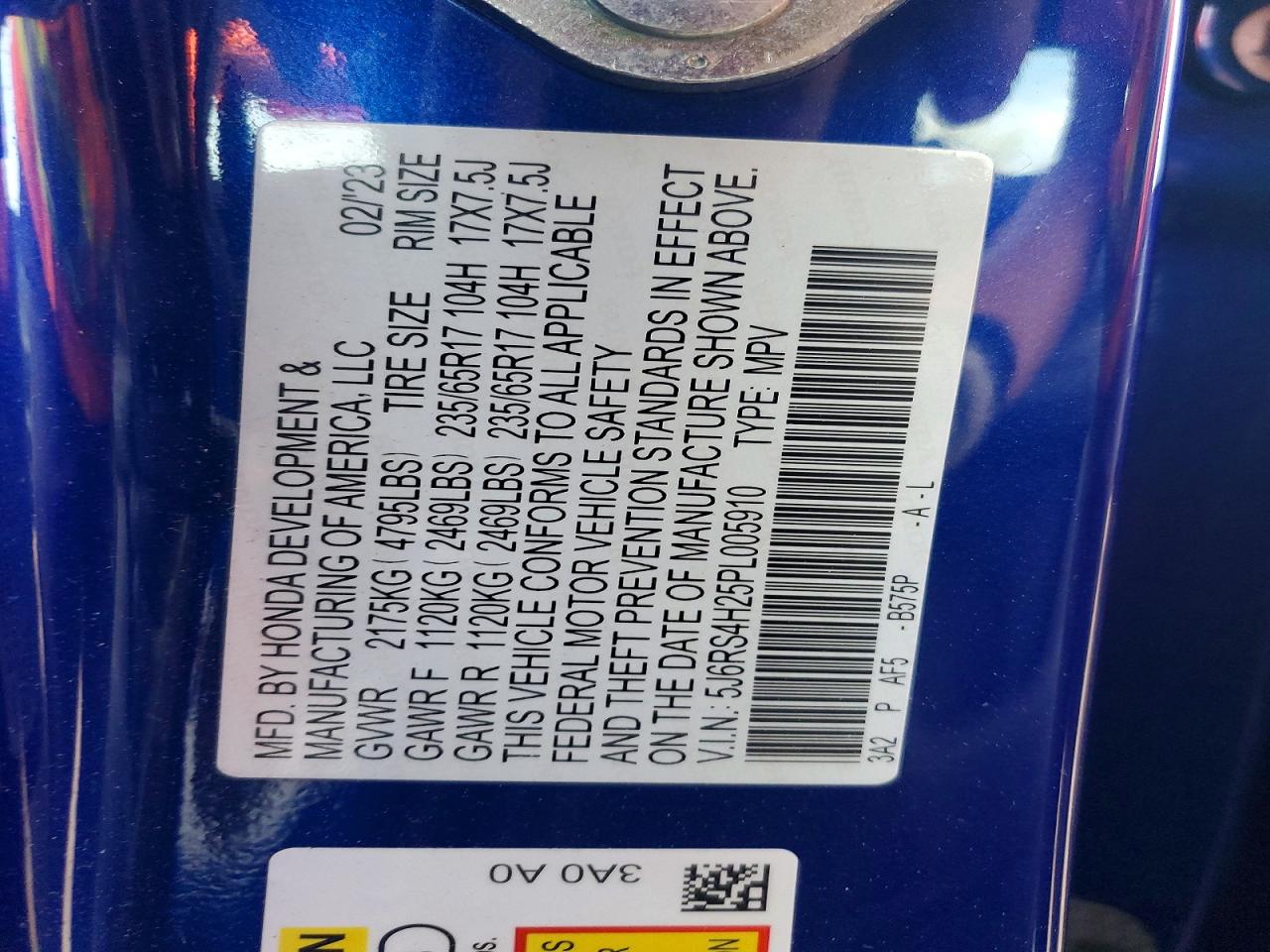 2023 HONDA CR-V LX