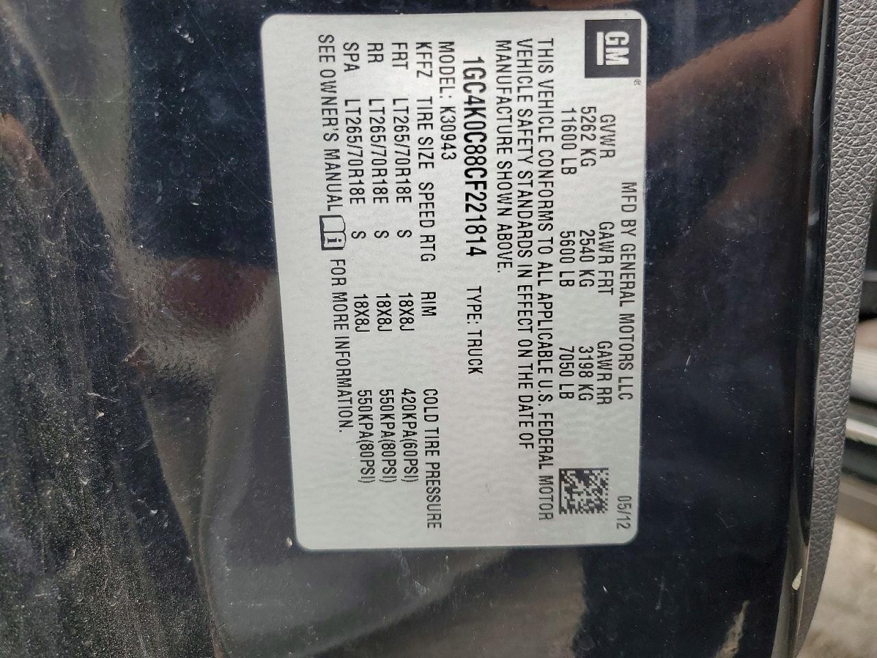 2012 CHEVROLET ALL Models