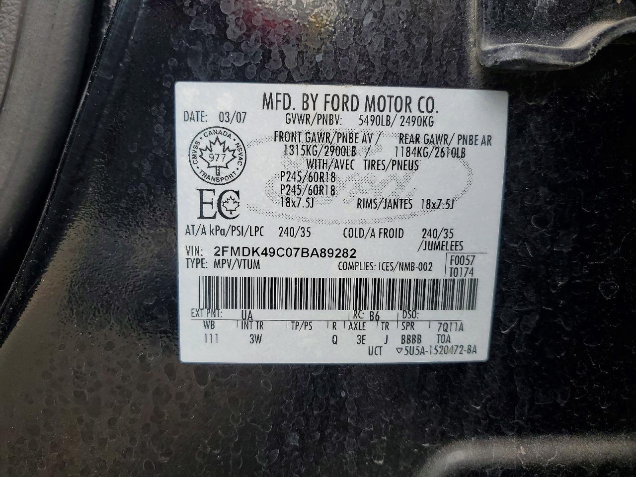 2007 FORD EDGE