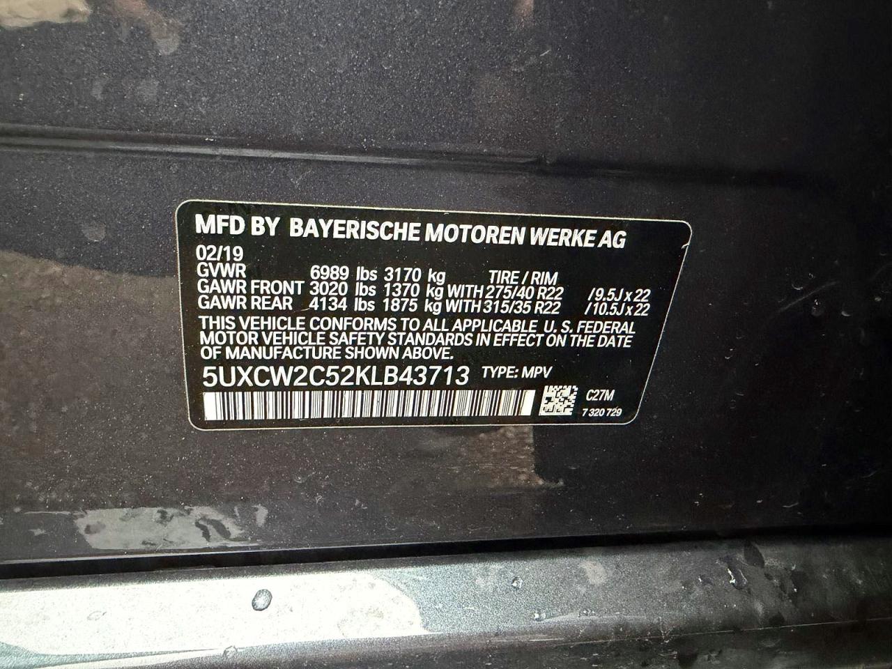 2019 BMW X7