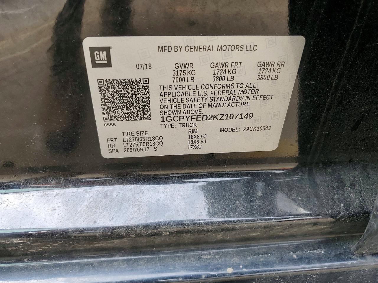 2019 CHEVROLET SILVERADO