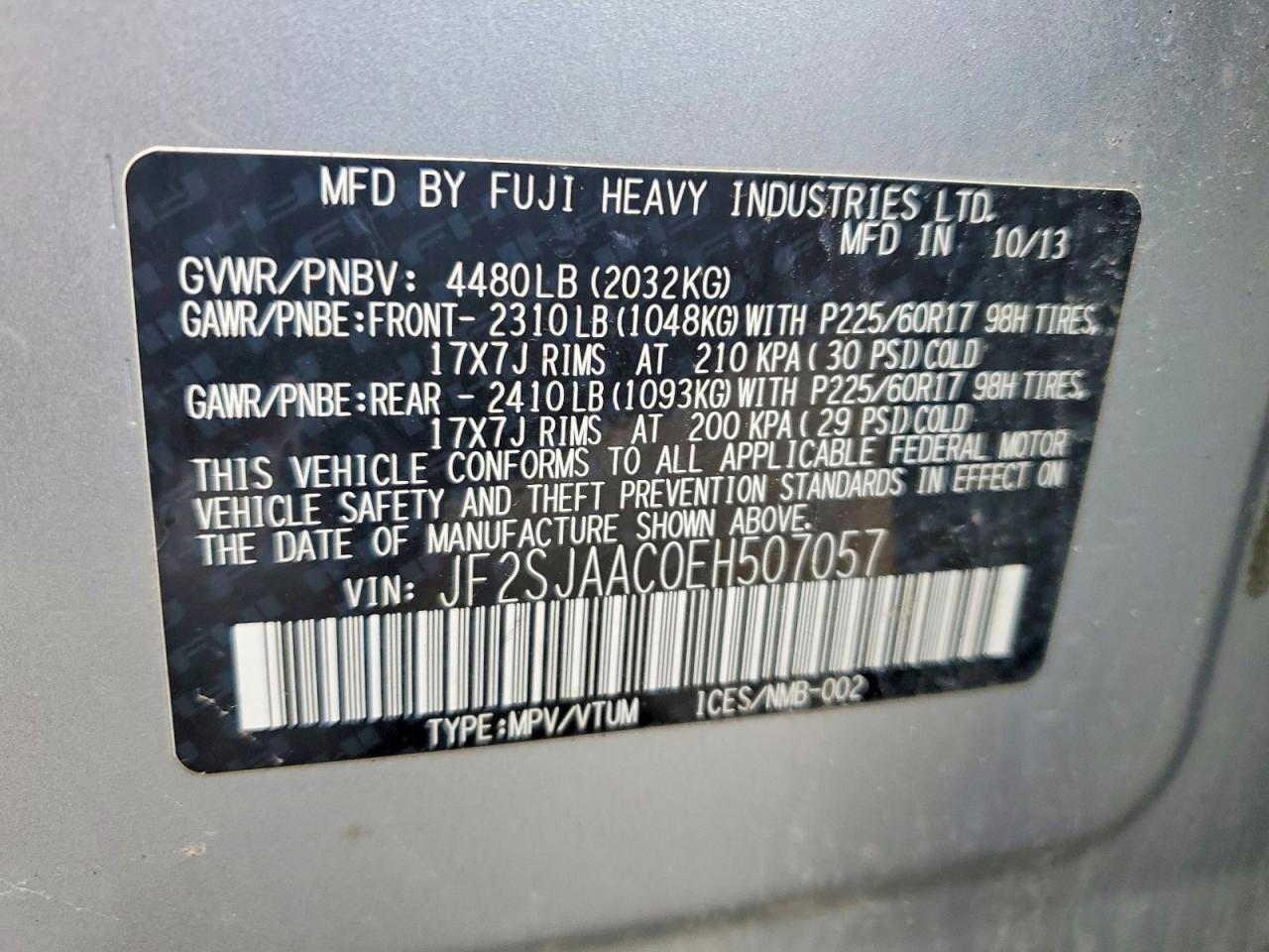 2014 SUBARU FORESTER