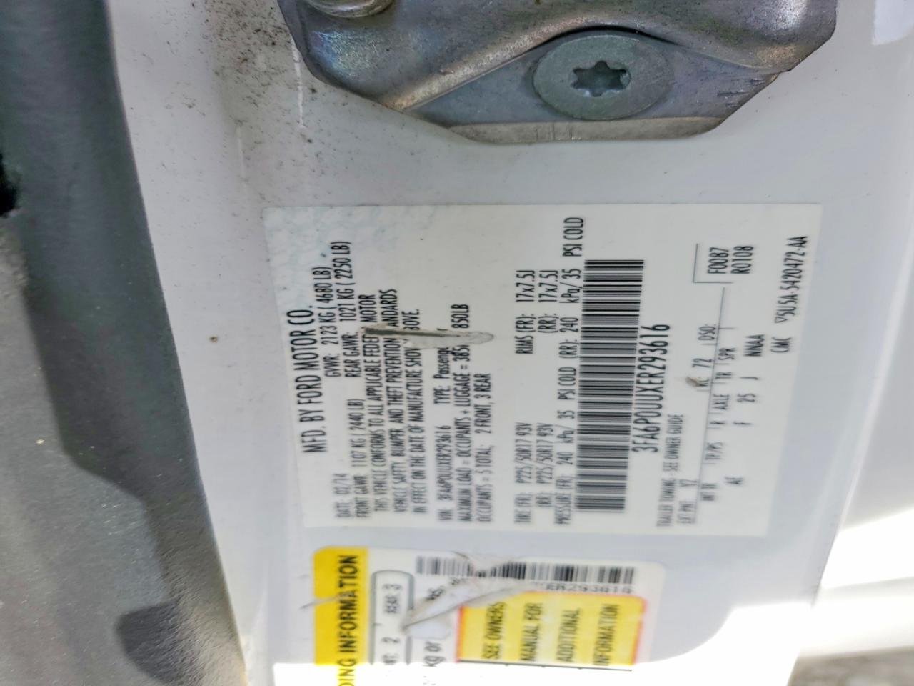 2014 FORD FUSION