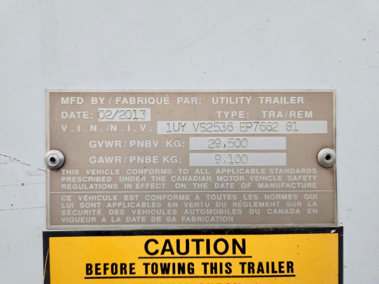 2014 UTIL DRY VAN TR