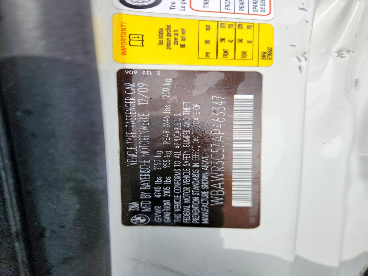 2010 BMW 3 SERIES