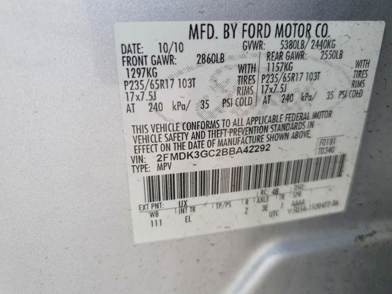 2011 FORD EDGE