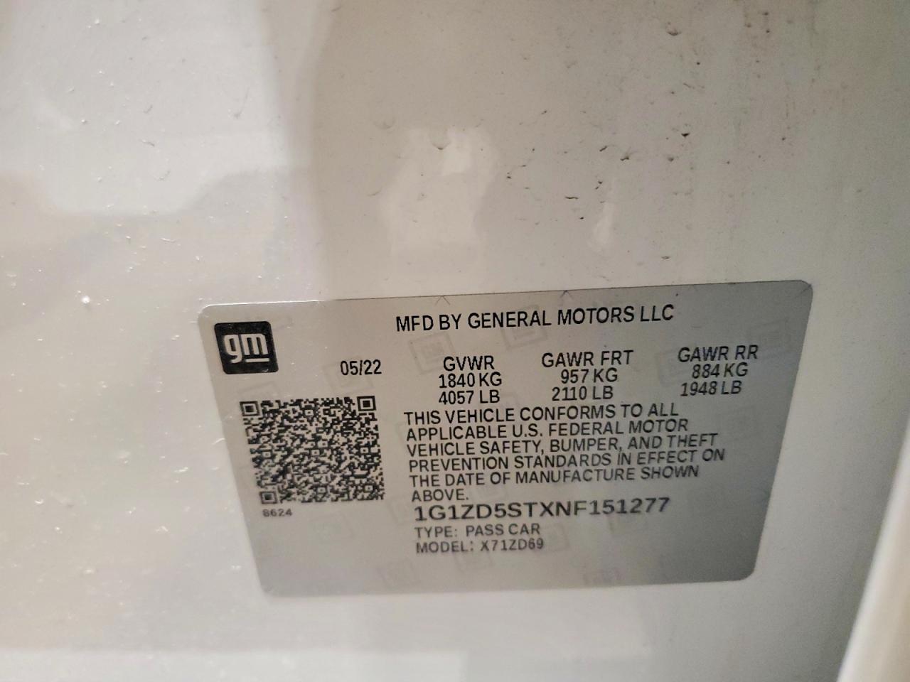 2022 CHEVROLET MALIBU