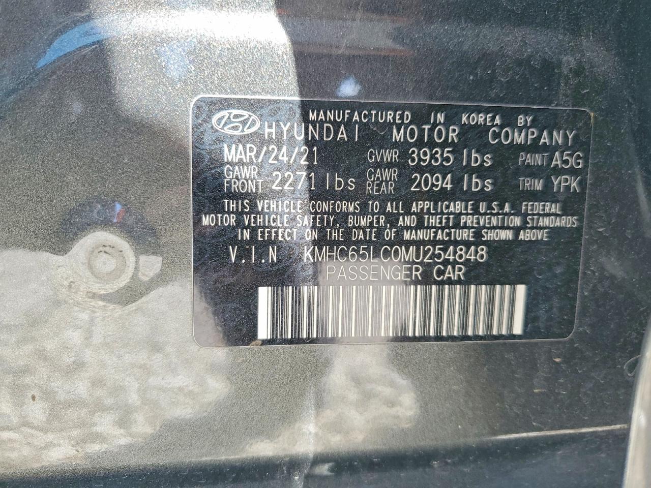 2021 HYUNDAI IONIQ