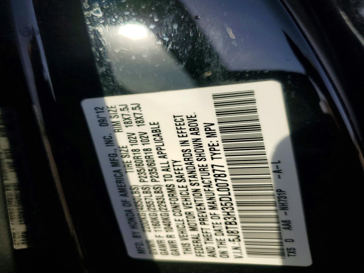 2013 ACURA RDX