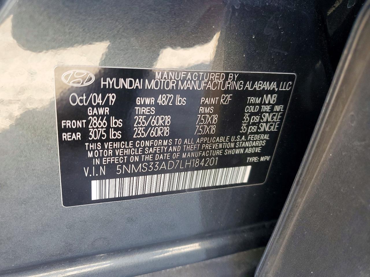 2020 HYUNDAI SANTA FE