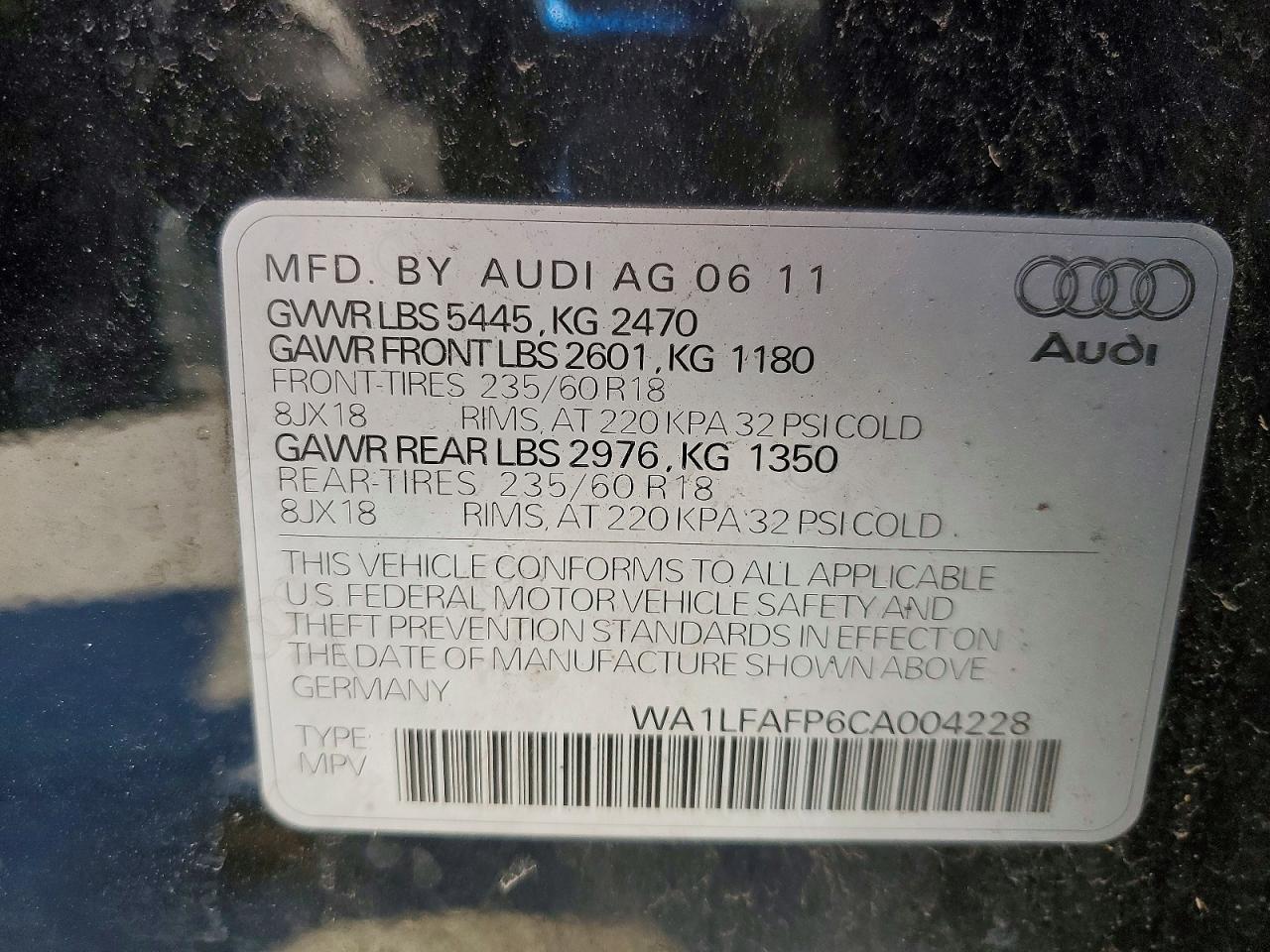 2012 AUDI Q5