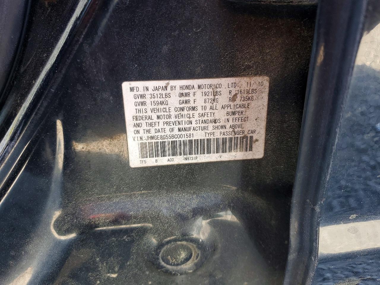 2011 HONDA FIT