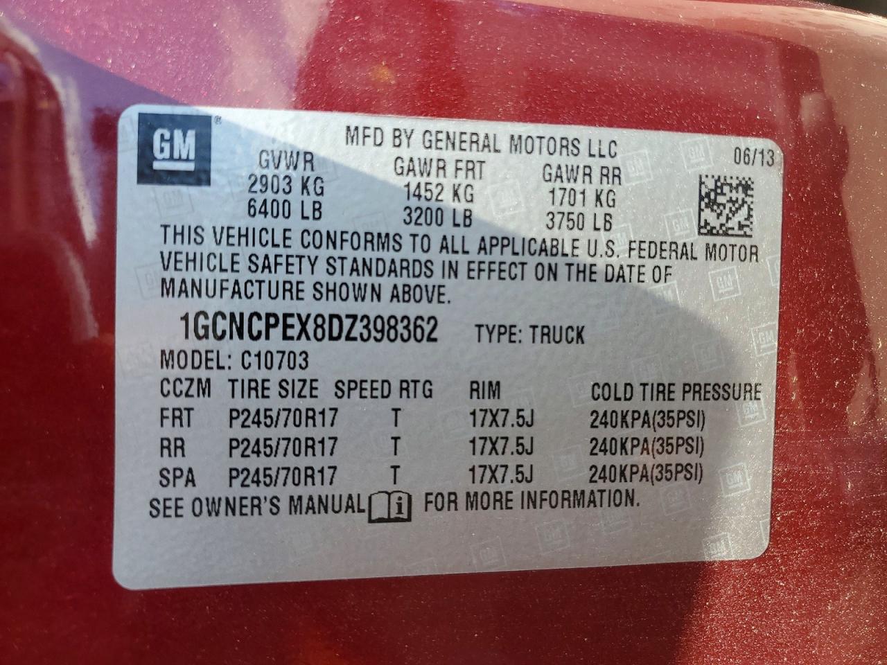 2013 CHEVROLET SILVERADO
