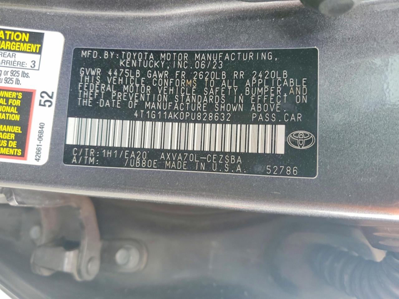 2023 TOYOTA CAMRY