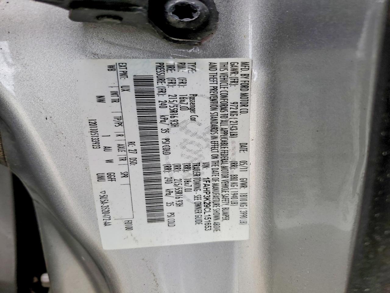 2012 FORD FOCUS