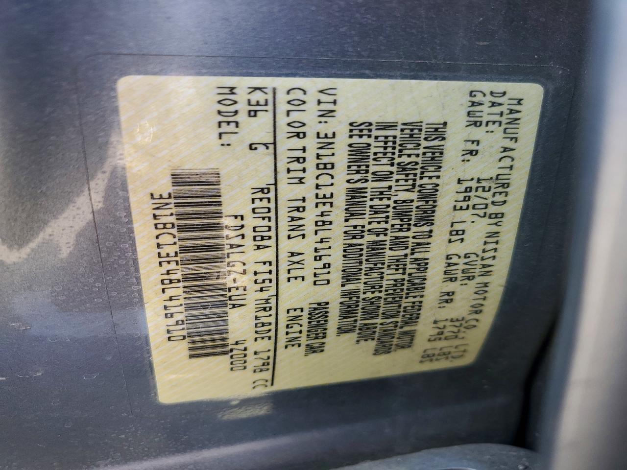 2008 NISSAN VERSA