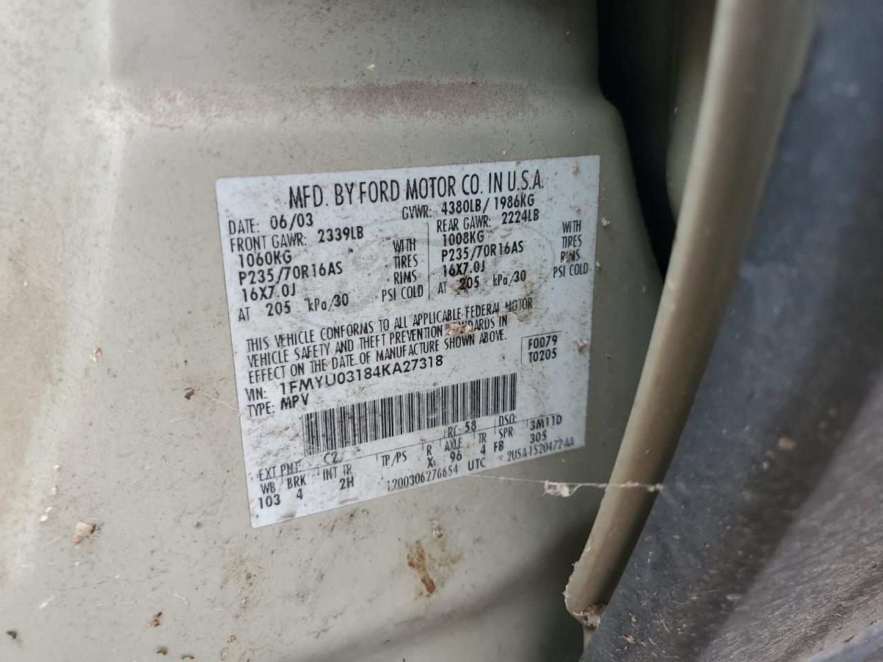 2004 FORD ESCAPE