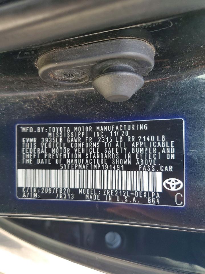 2021 TOYOTA COROLLA