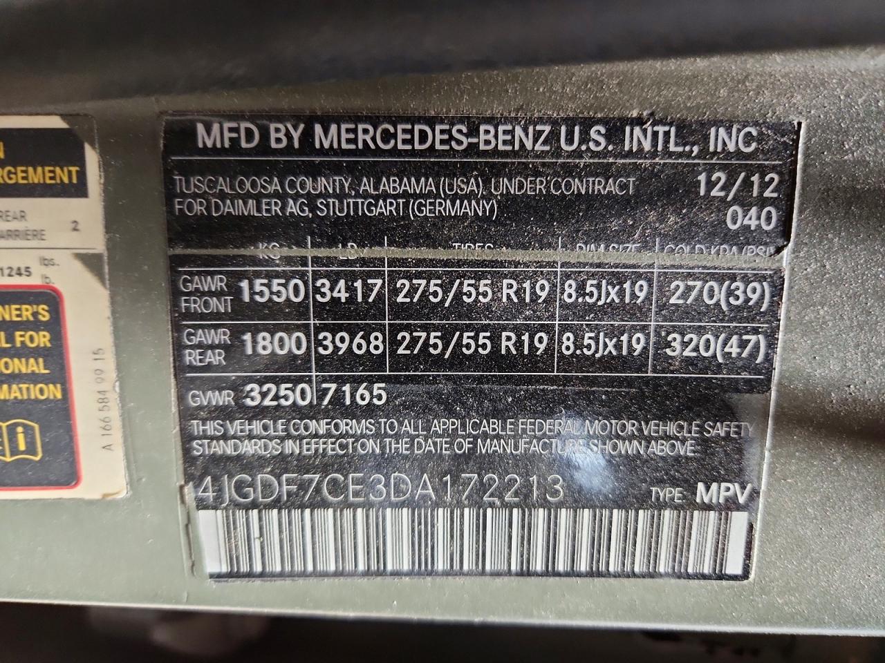 2013 MERCEDES-BENZ GL-CLASS