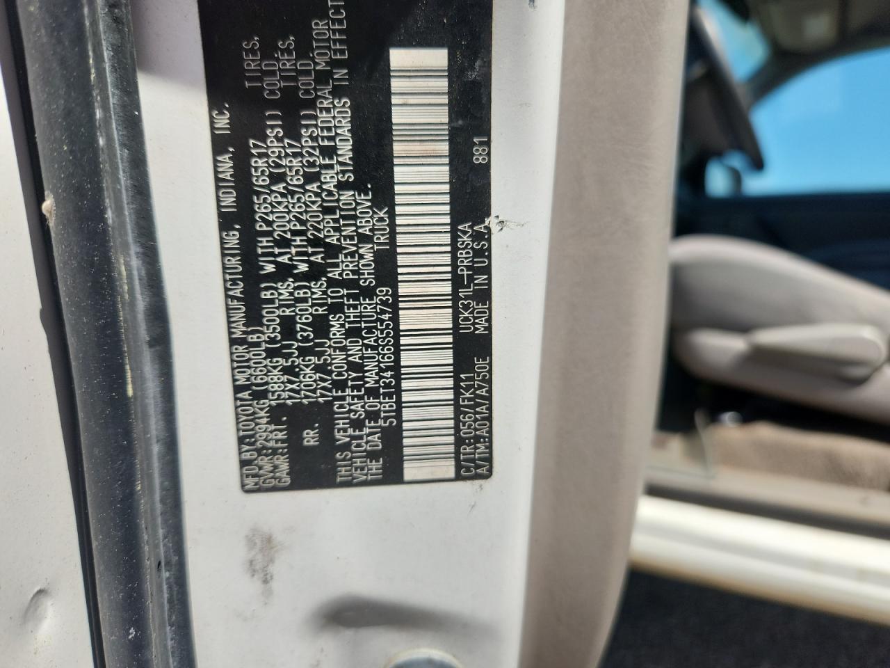 2006 TOYOTA TUNDRA