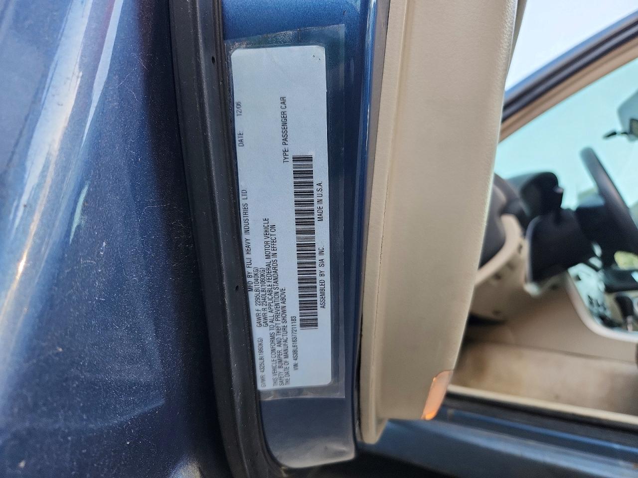 2007 SUBARU LEGACY