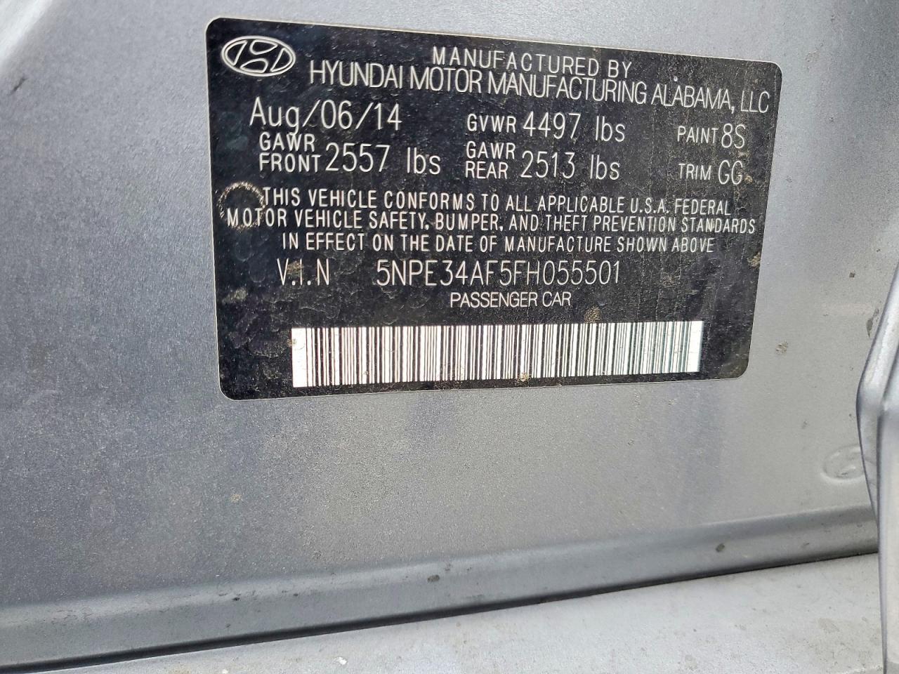 2015 HYUNDAI SONATA