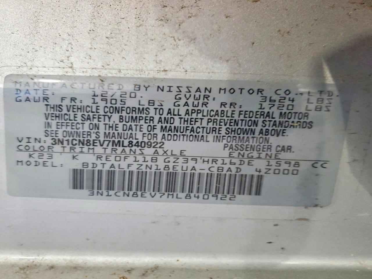2021 NISSAN VERSA