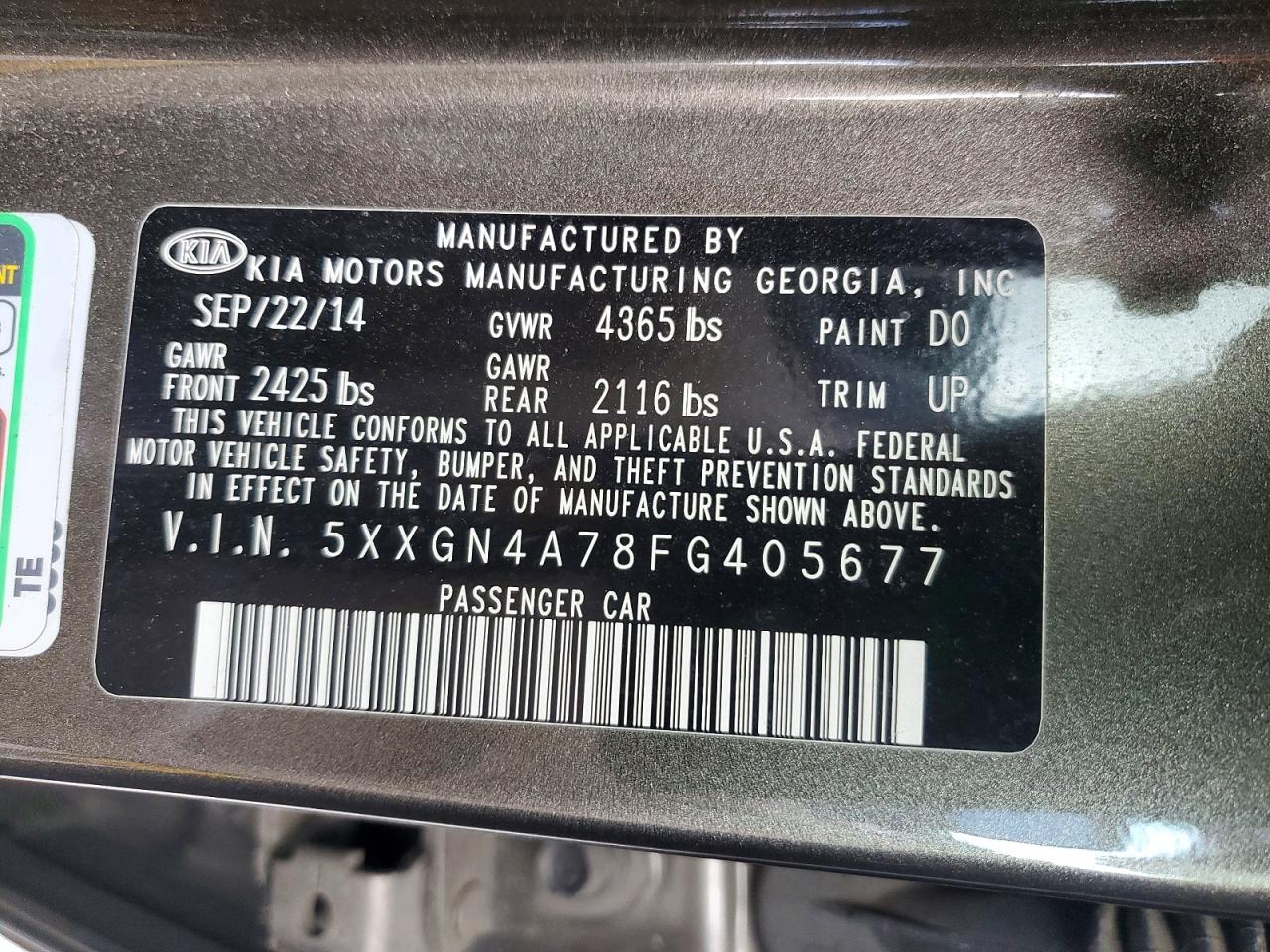2015 KIA OPTIMA