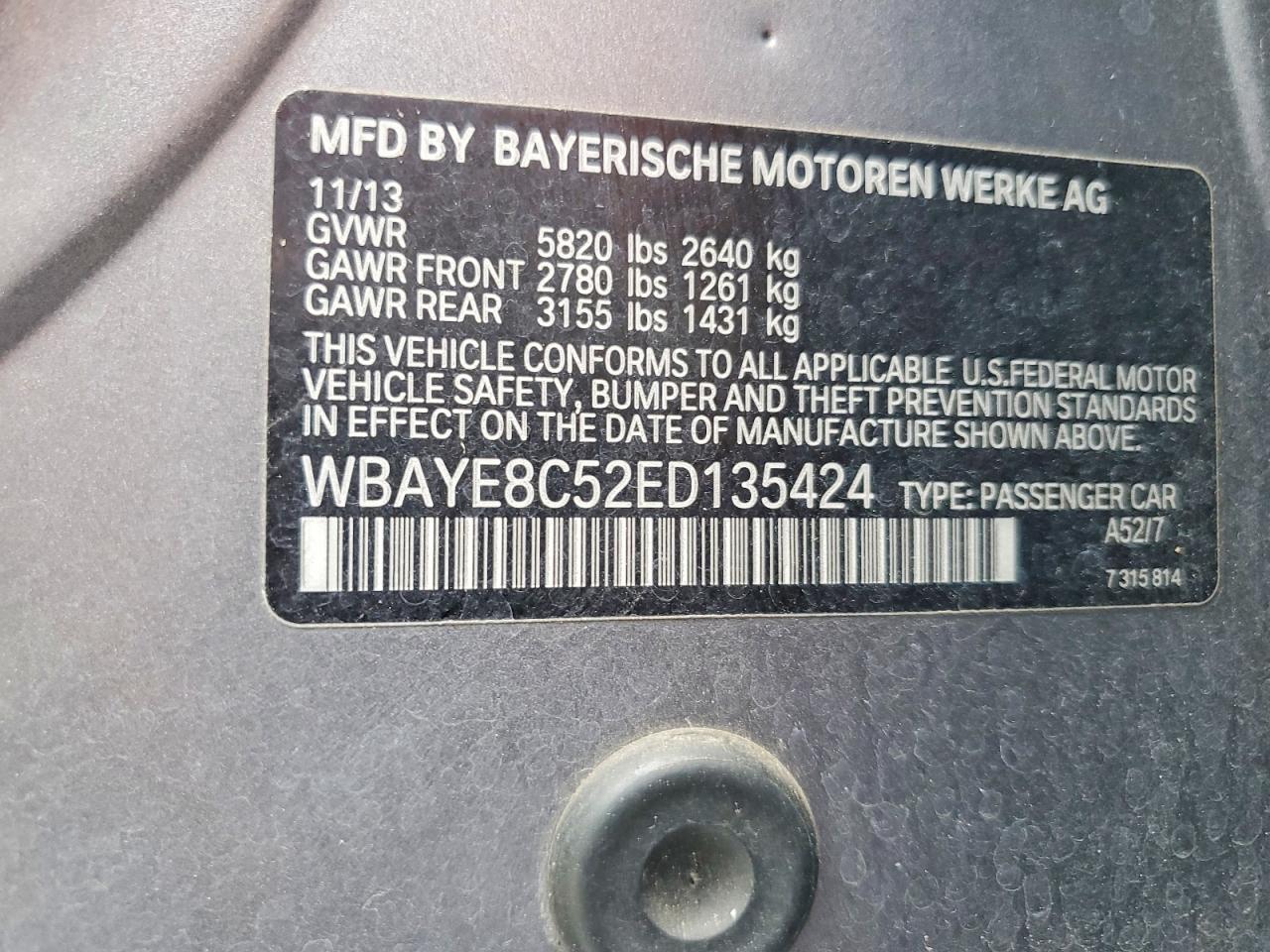 2014 BMW 7 SERIES