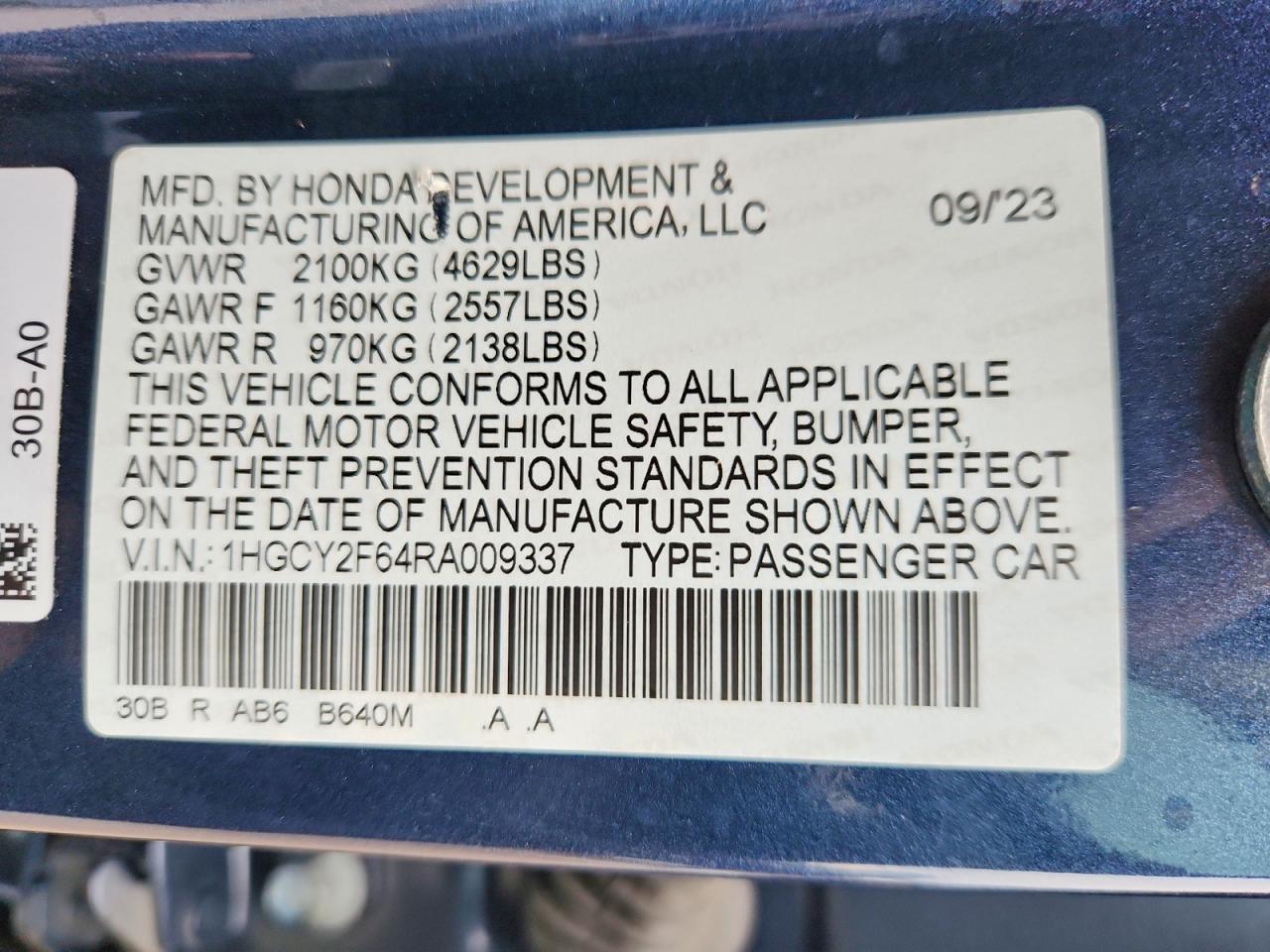 2024 HONDA ACCORD
