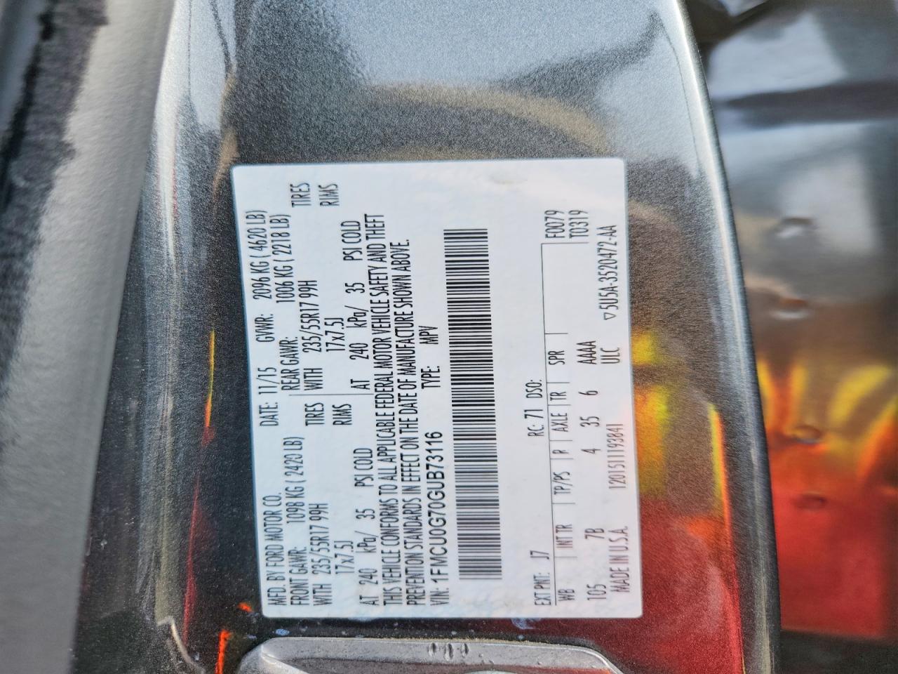 2016 FORD ESCAPE