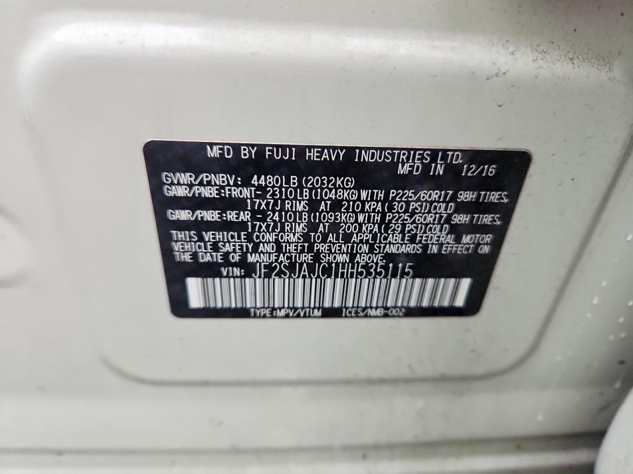 2017 SUBARU FORESTER