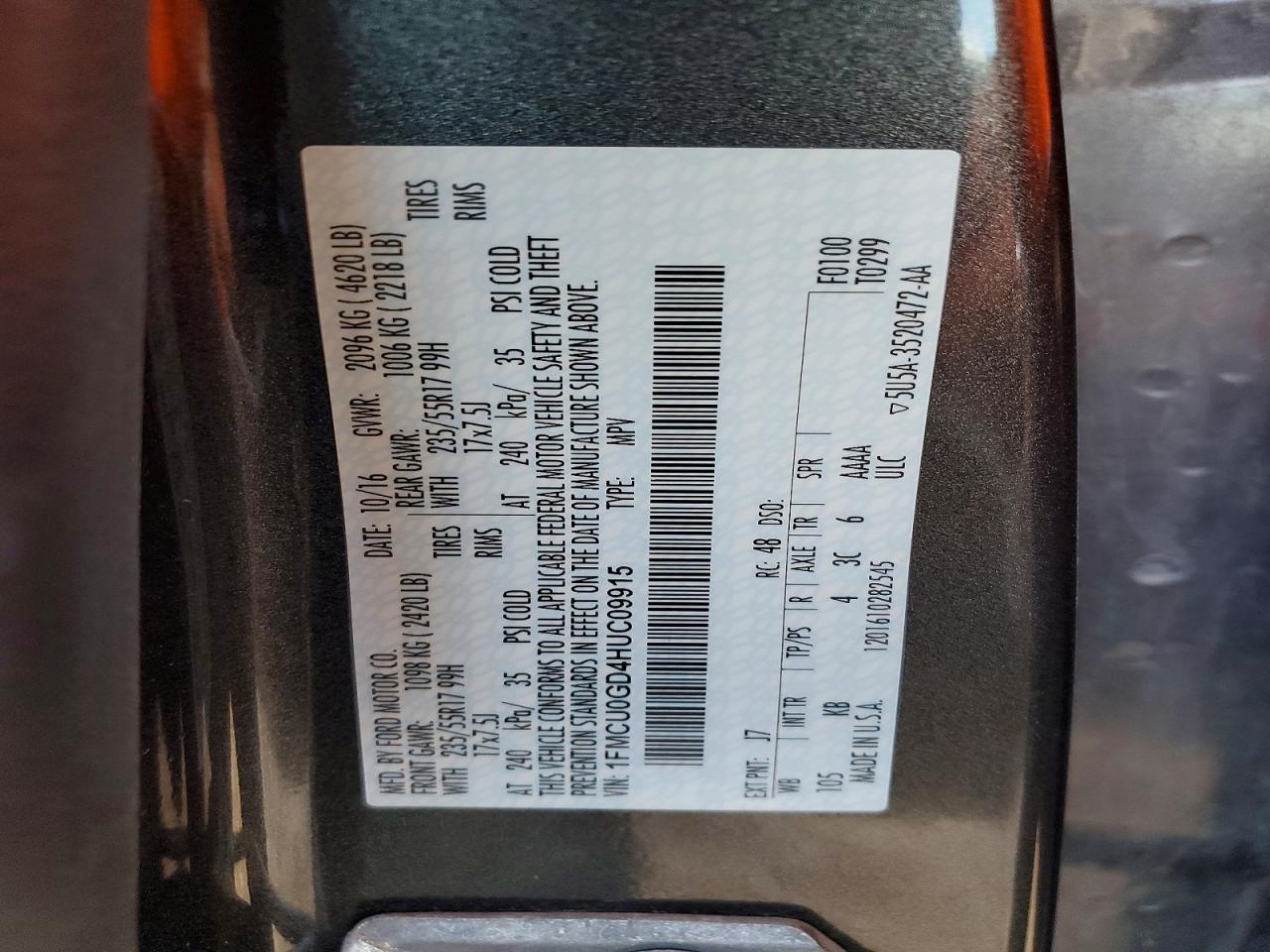 2017 FORD ESCAPE