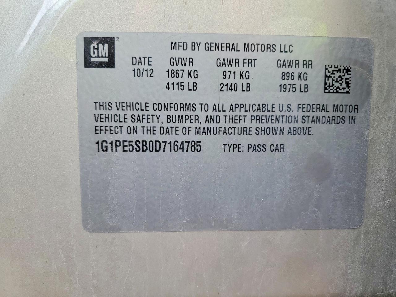 2013 CHEVROLET CRUZE