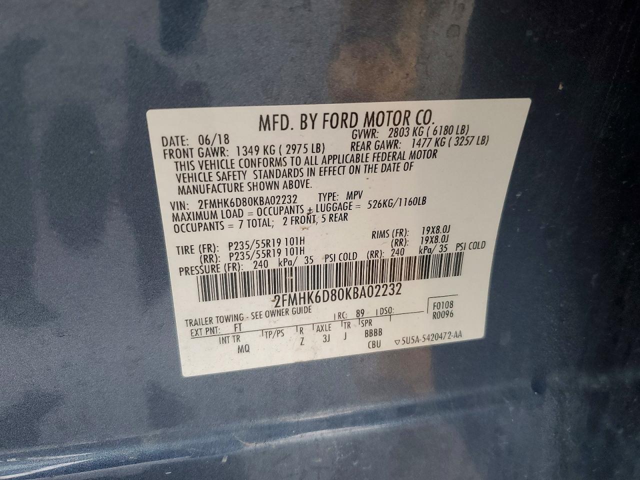 2019 FORD FLEX