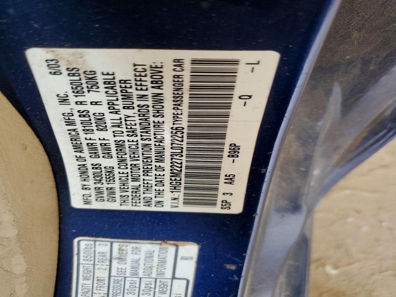 2003 HONDA CIVIC