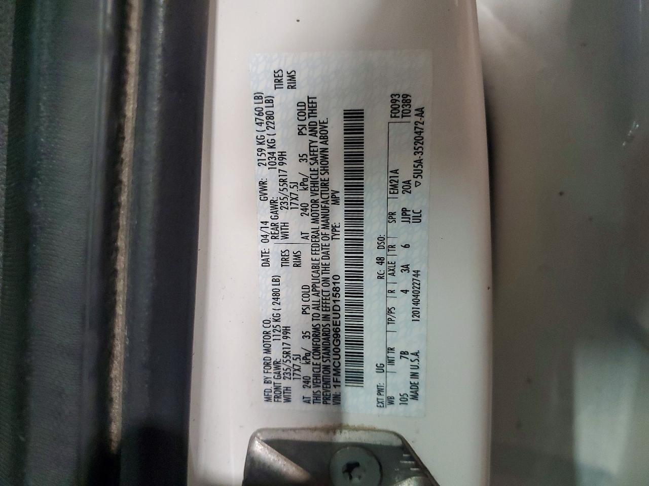 2014 FORD ESCAPE