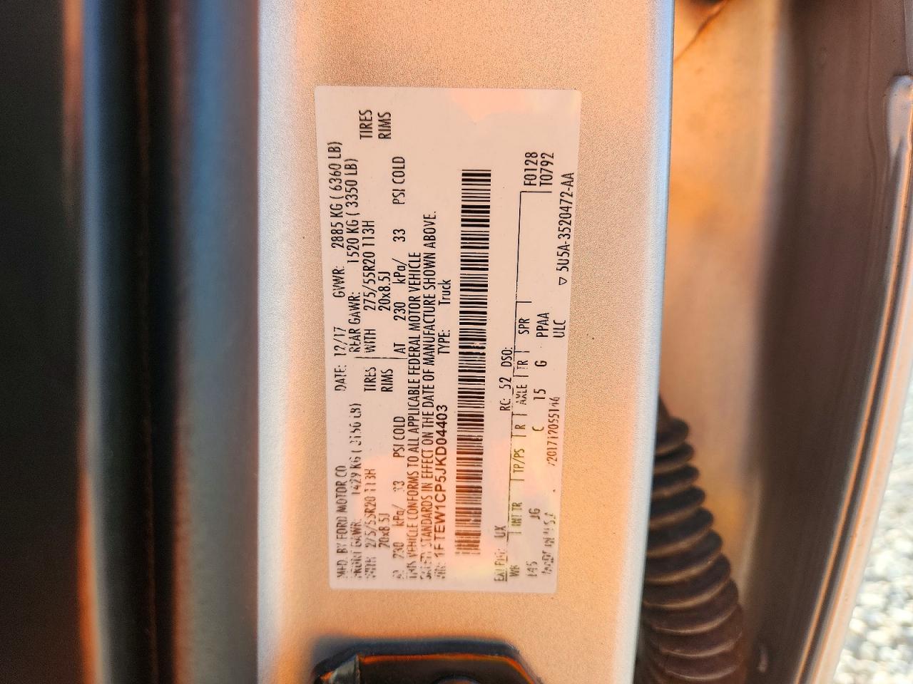 2018 FORD F150