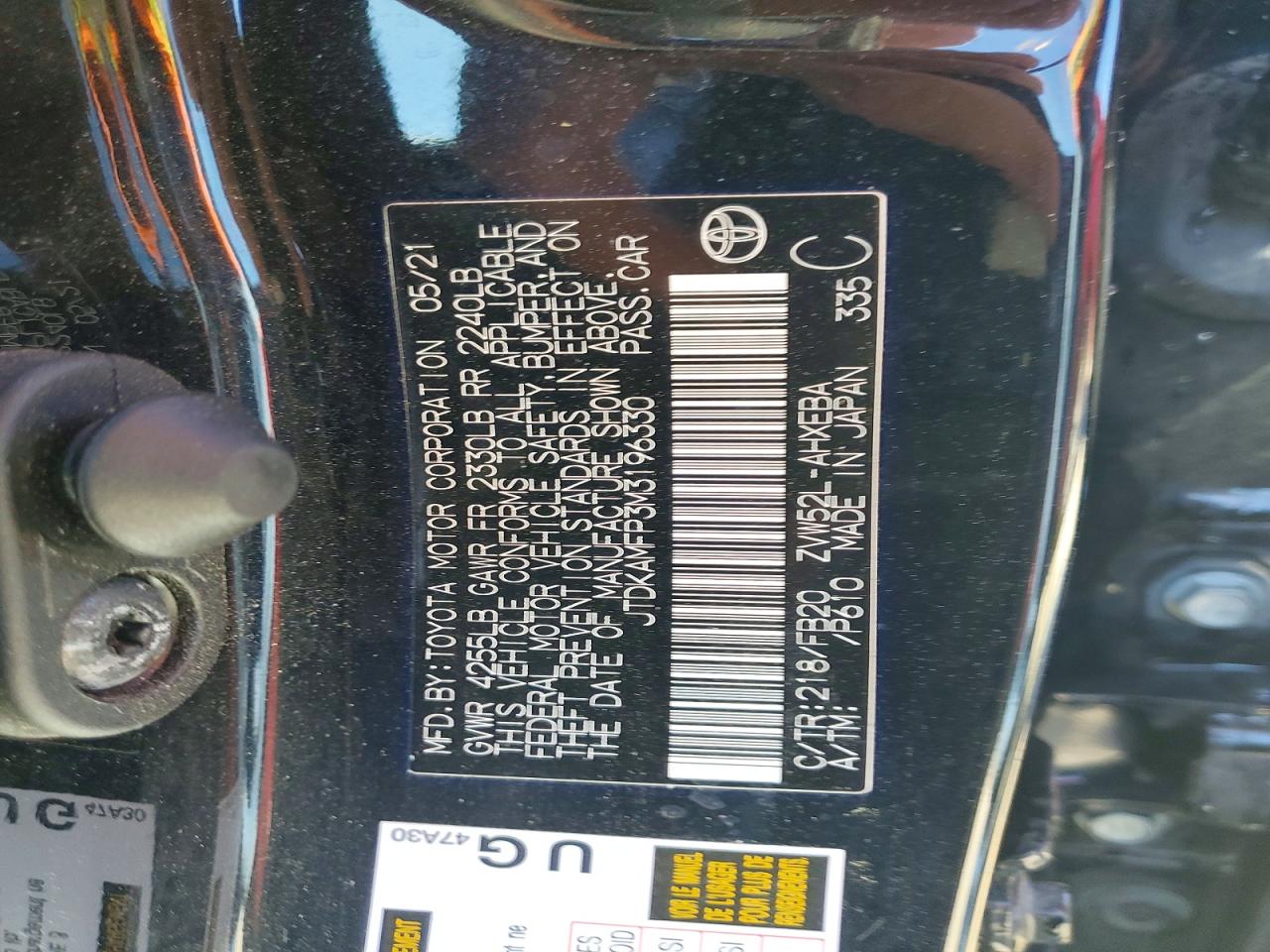 2021 TOYOTA PRIUS