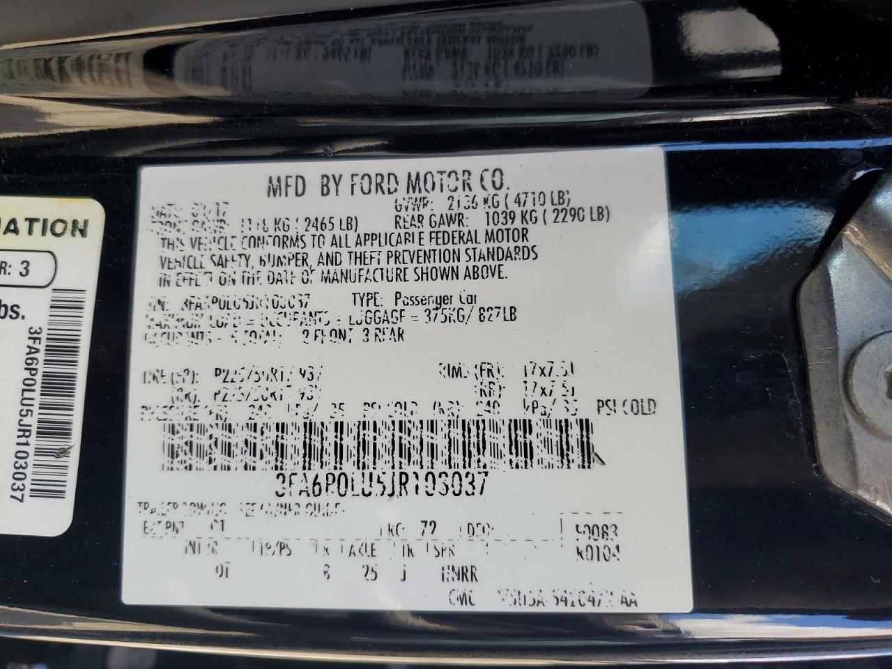 2018 FORD FUSION