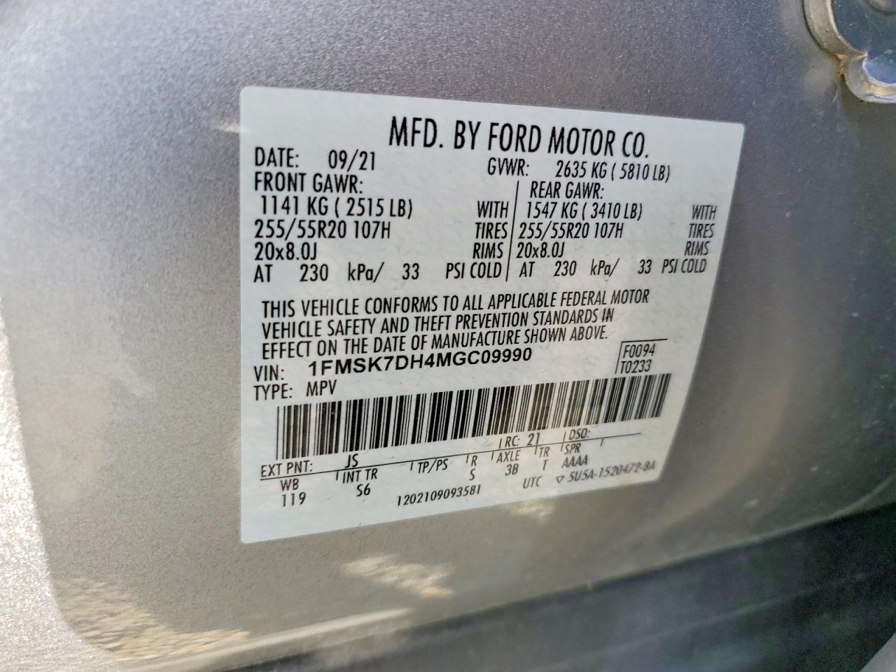 2021 FORD EXPLORER