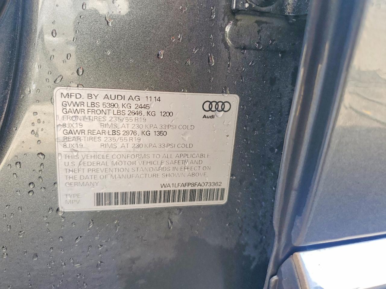 2015 AUDI Q5