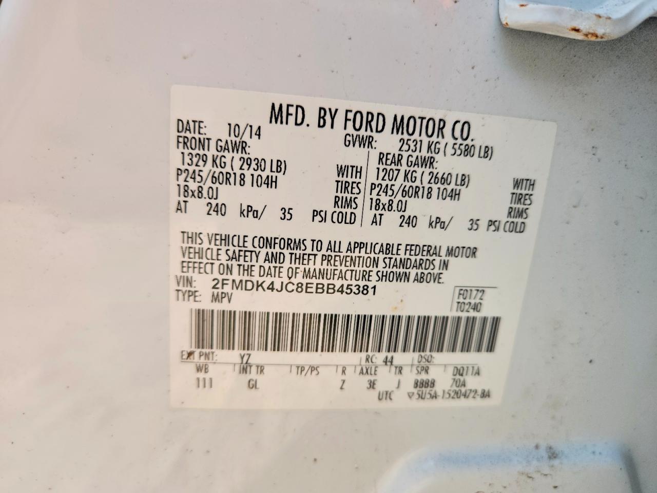2014 FORD EDGE