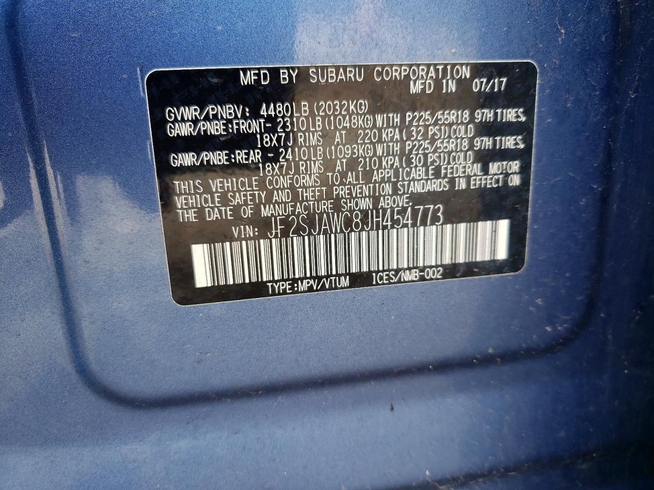 2018 SUBARU FORESTER