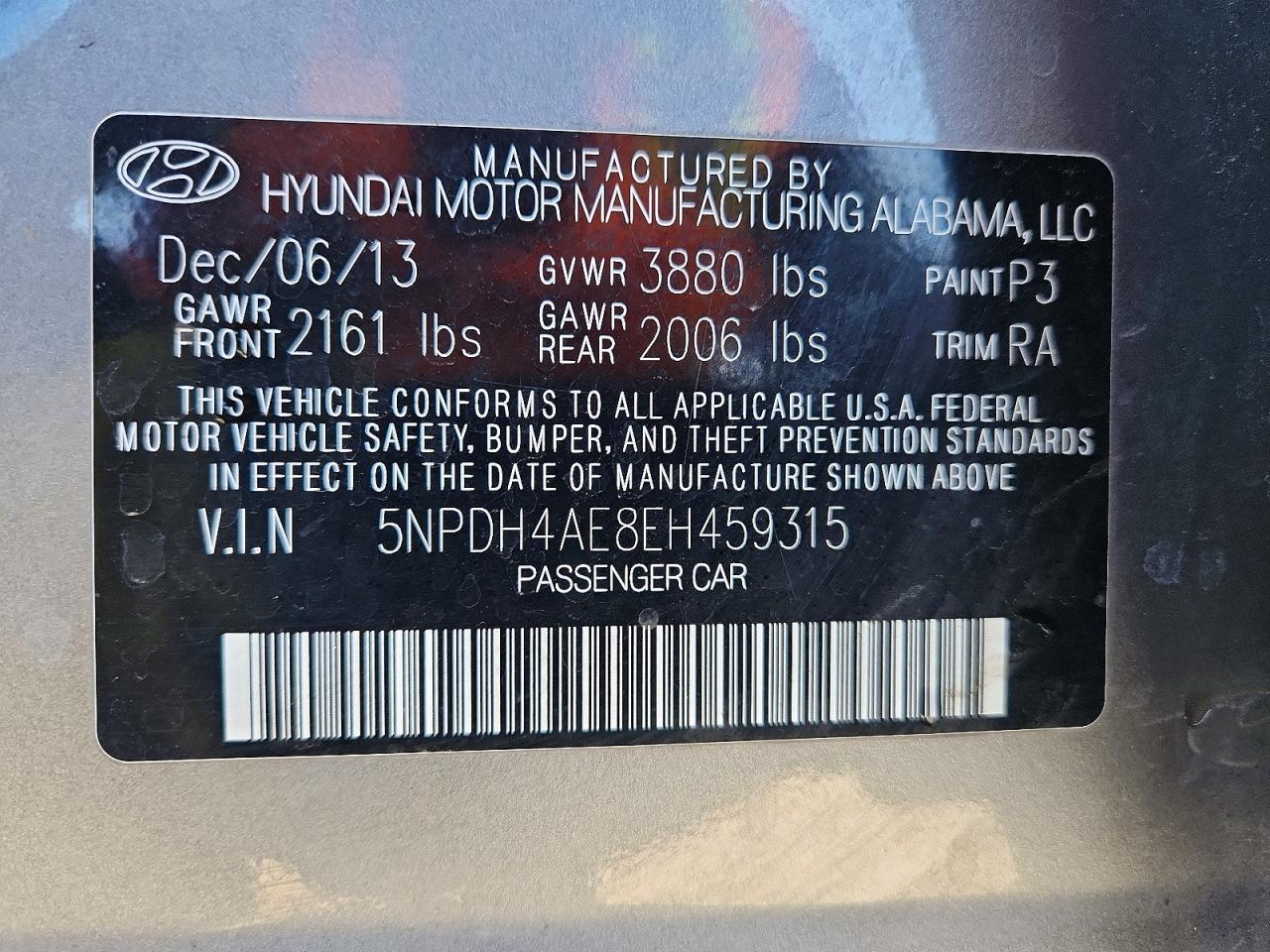 2014 HYUNDAI ELANTRA