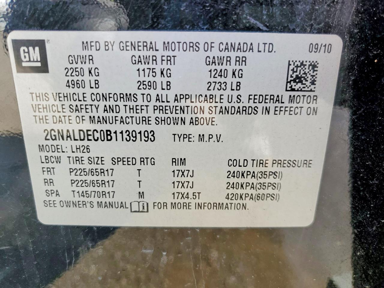 2011 CHEVROLET EQUINOX