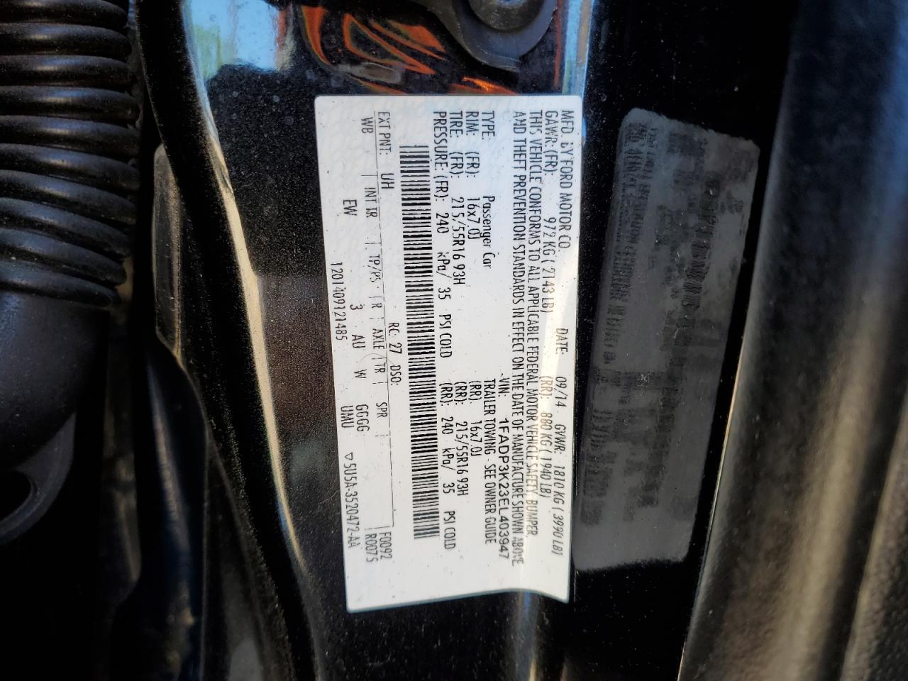 2014 FORD FOCUS