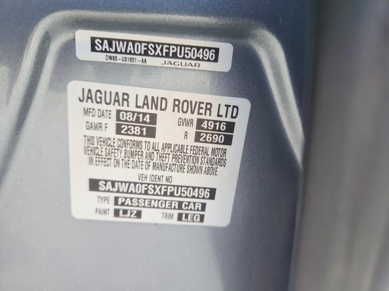 2015 JAGUAR XF