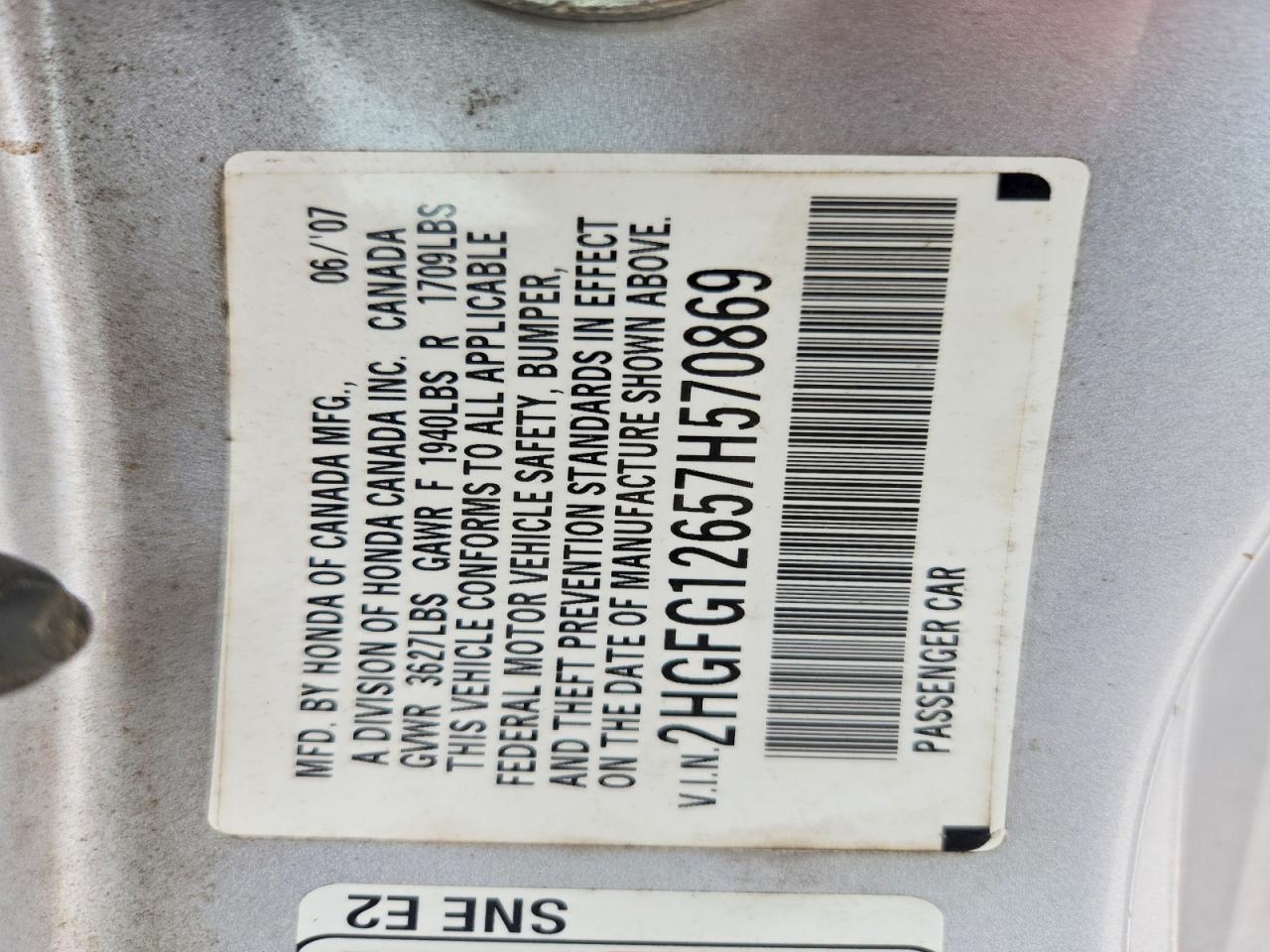 2007 HONDA CIVIC